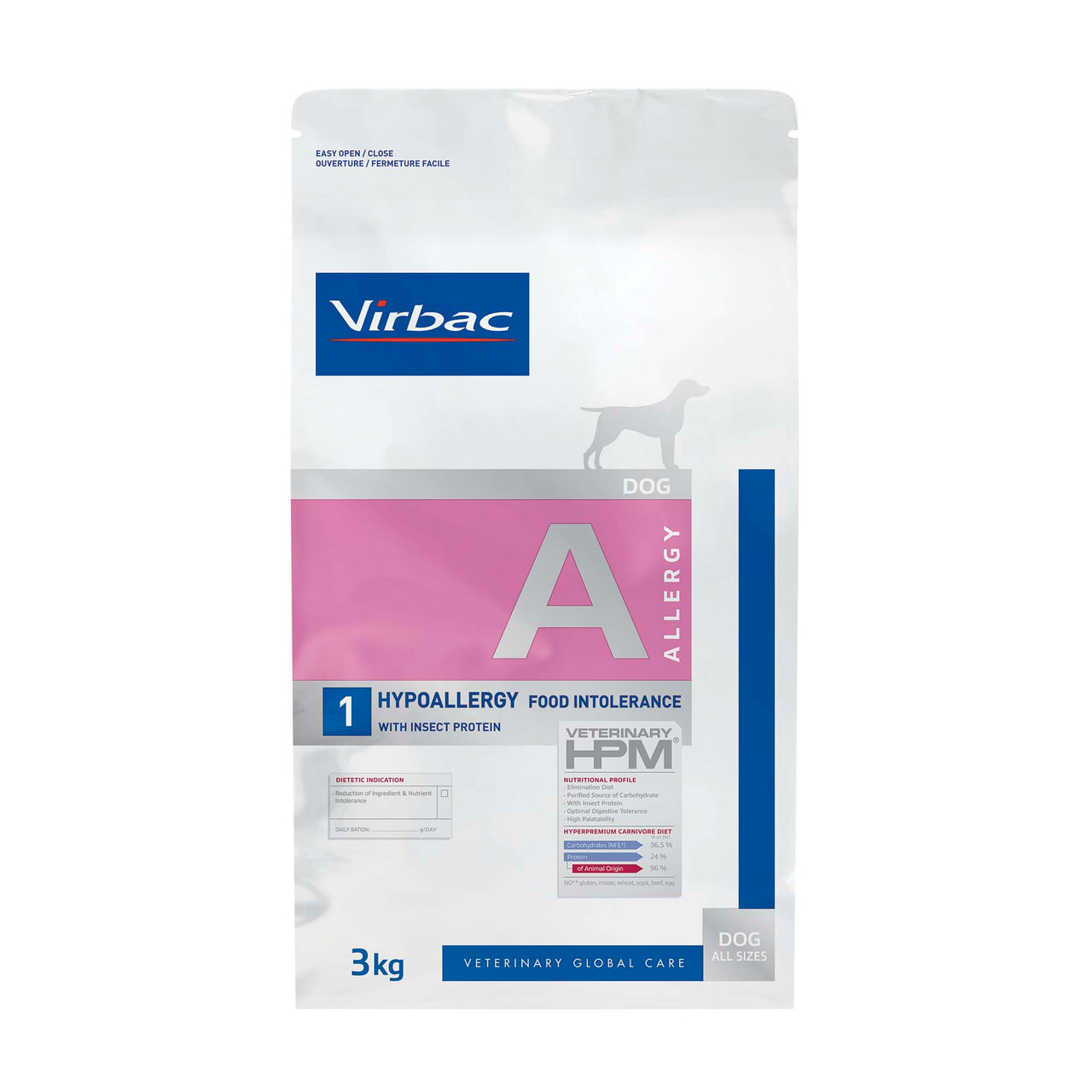 Dog A1 Allergy Torrfoder till Hund  - 12 kg - Virbac