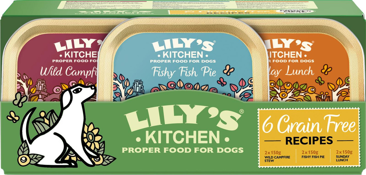 Classic Dinners Trays Multipack Våtfoder för Hund - 6 x 150 g - Lilys kitchen