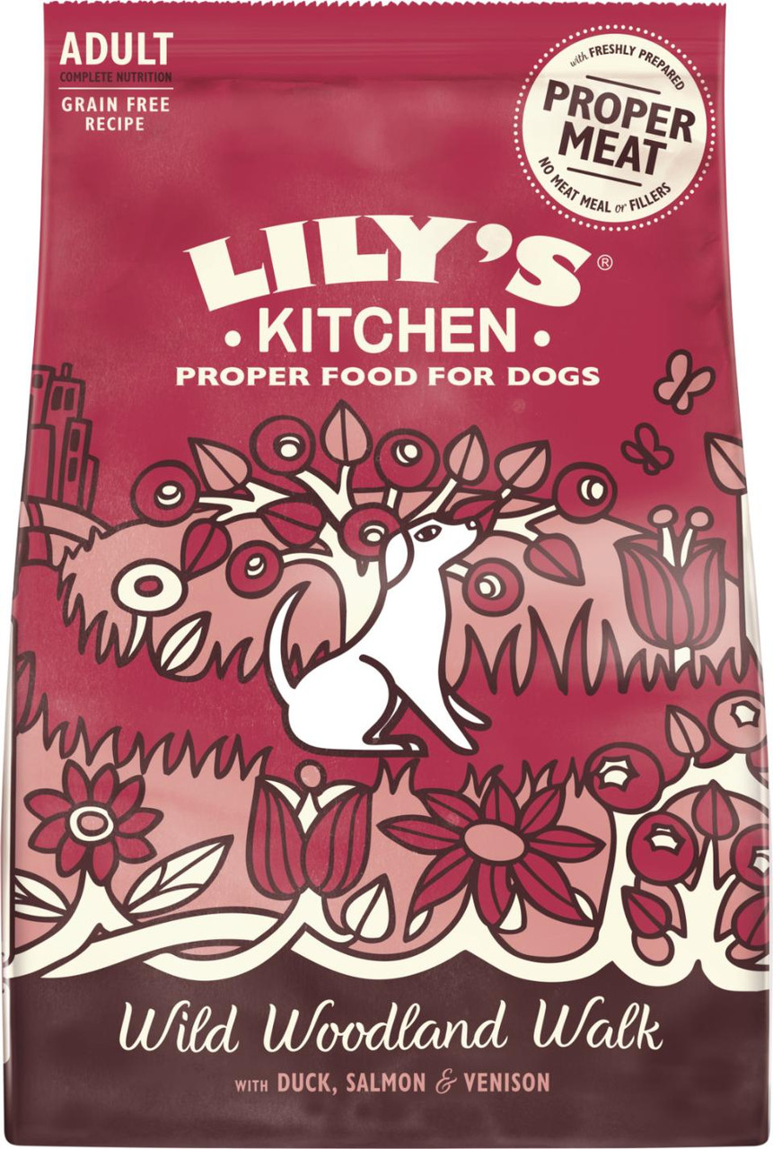 Adult Wild Woodland Walk, Duck, Salmon & Venison Torrfoder för Hund - 12 kg - Lilys kitchen