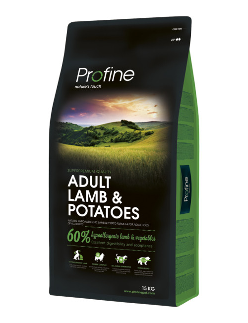 Dog Adult Lamb & Potatoes Torrfoder för Vuxna Hundar - 3 kg - Profine