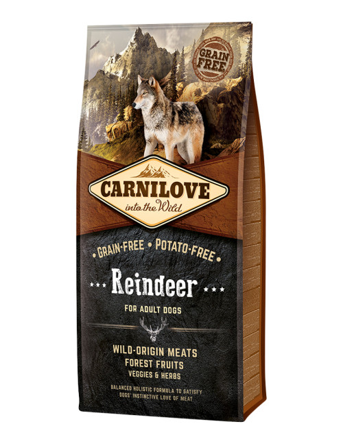 Reindeer Adult Torrfoder för Vuxna Hundar - 12 kg - Carnilove