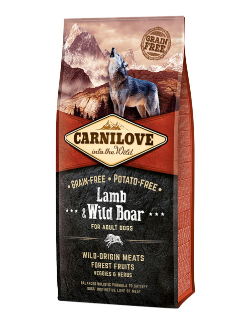 Lamb & Wild Boar Adult Torrfoder för Vuxna Hundar - 12 kg - Carnilove
