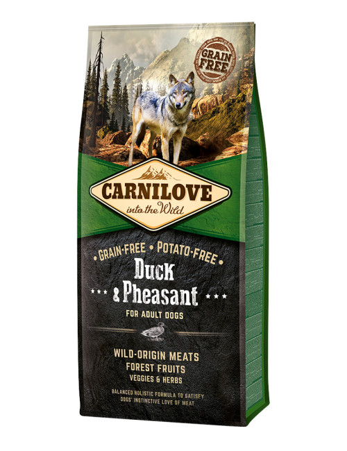 Duck & Pheasant Adult Torrfoder för Vuxna Hundar - 12 kg - Carnilove