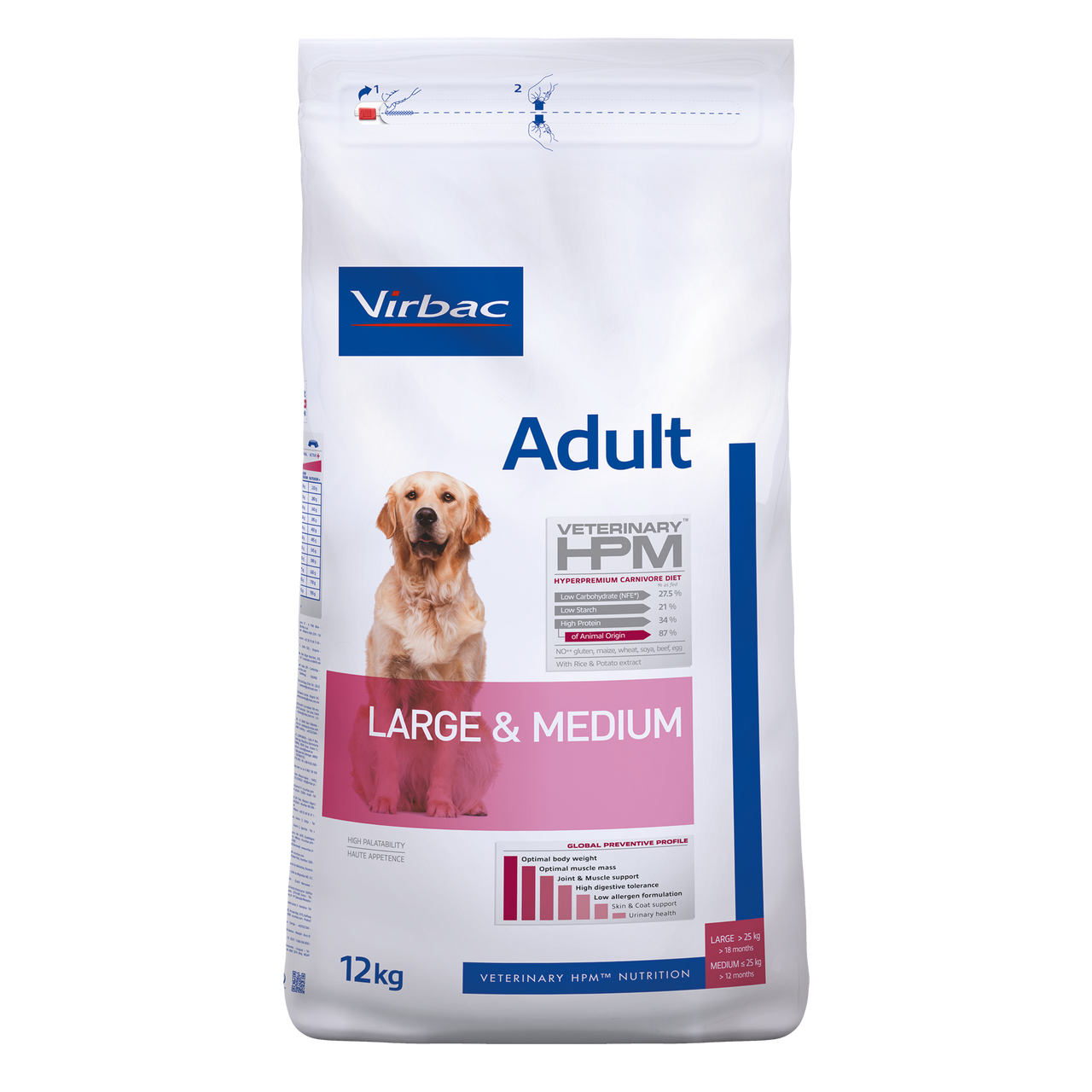 Adult Hundfoder Large & Medium - 12 kg - Virbac