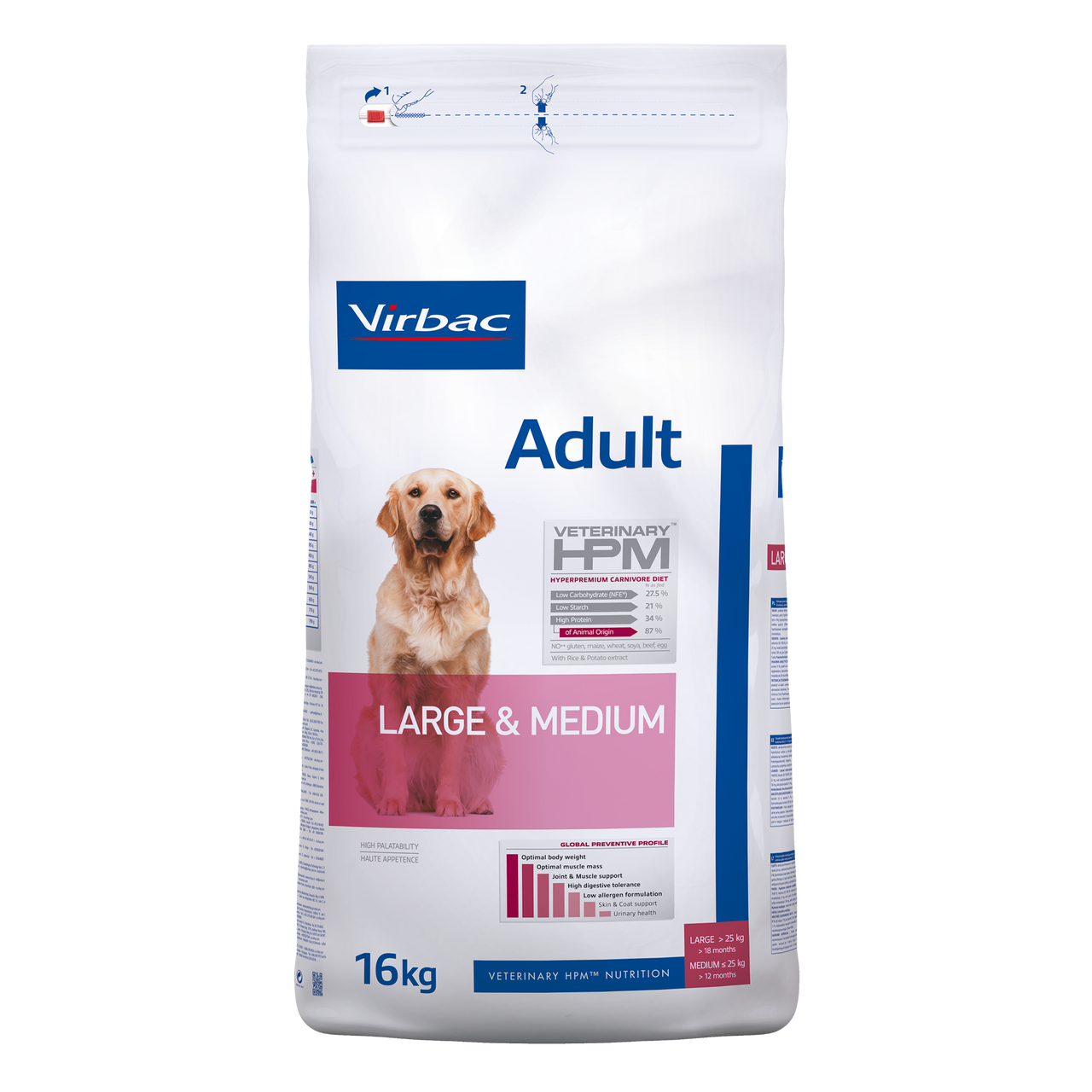 Adult Hundfoder Large & Medium - 16 kg - Virbac