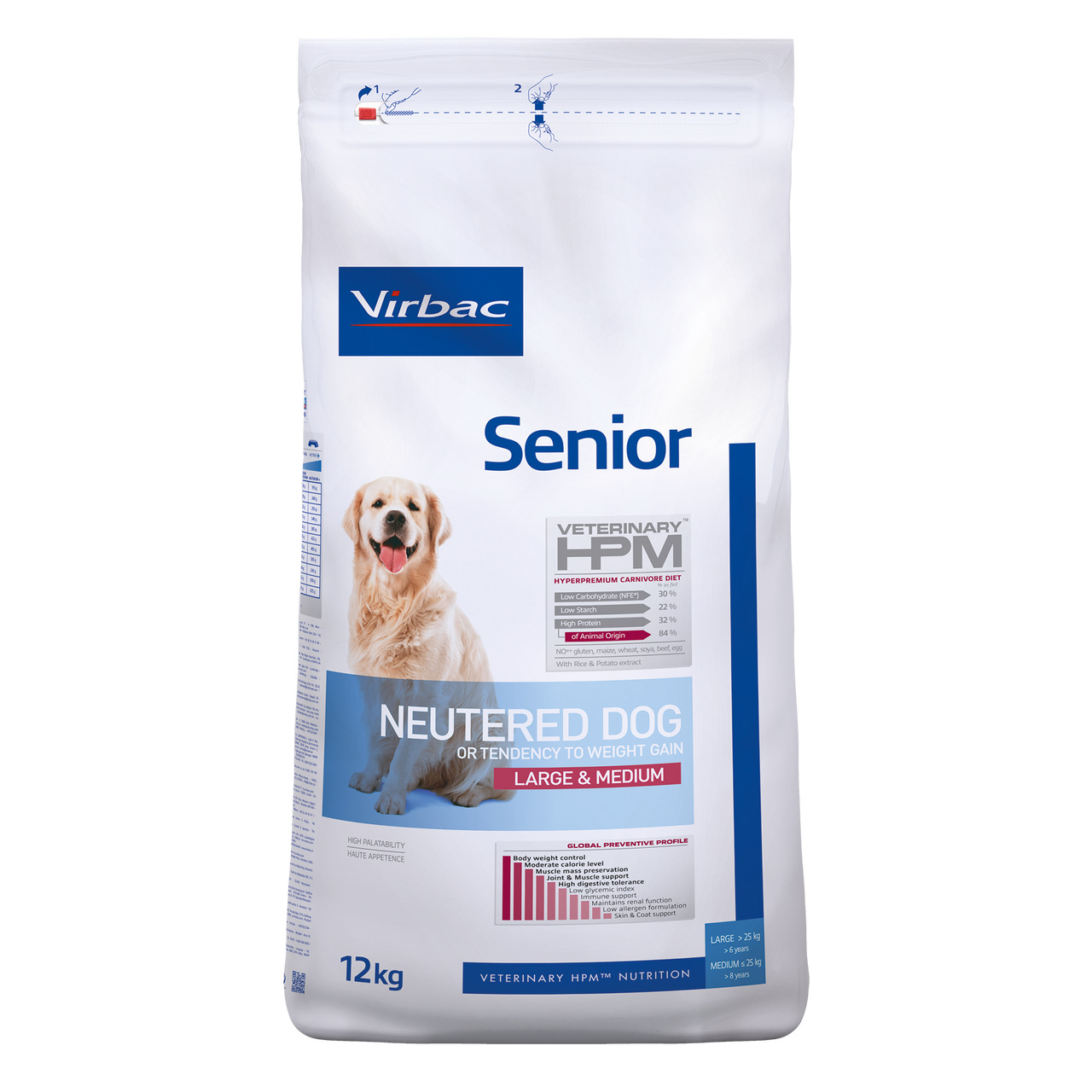 Senior Neutered Hundfoder Large & Medium - 12 kg - Virbac
