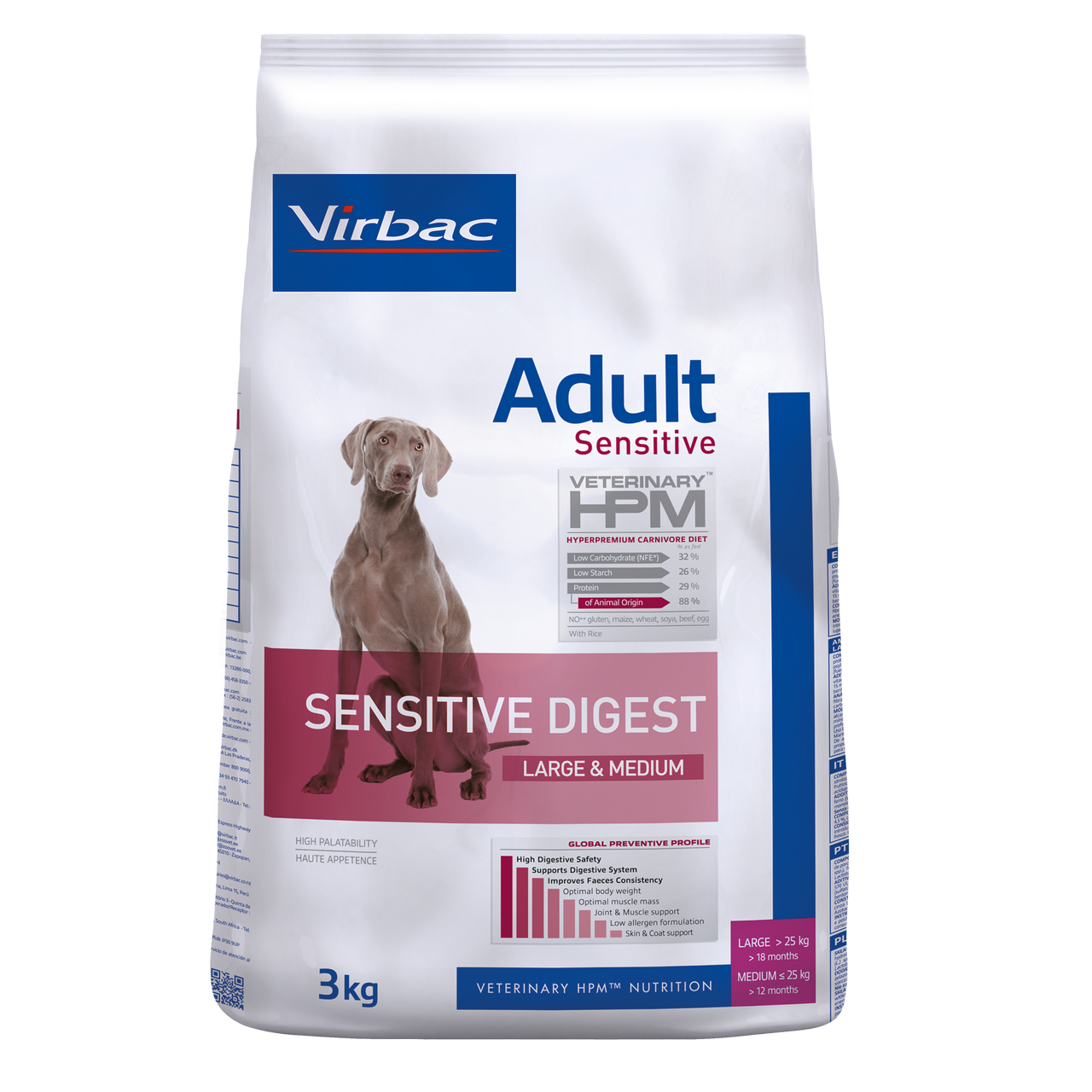 Adult Sensitive Digest Hundfoder Large & Medium - 3 kg - Virbac