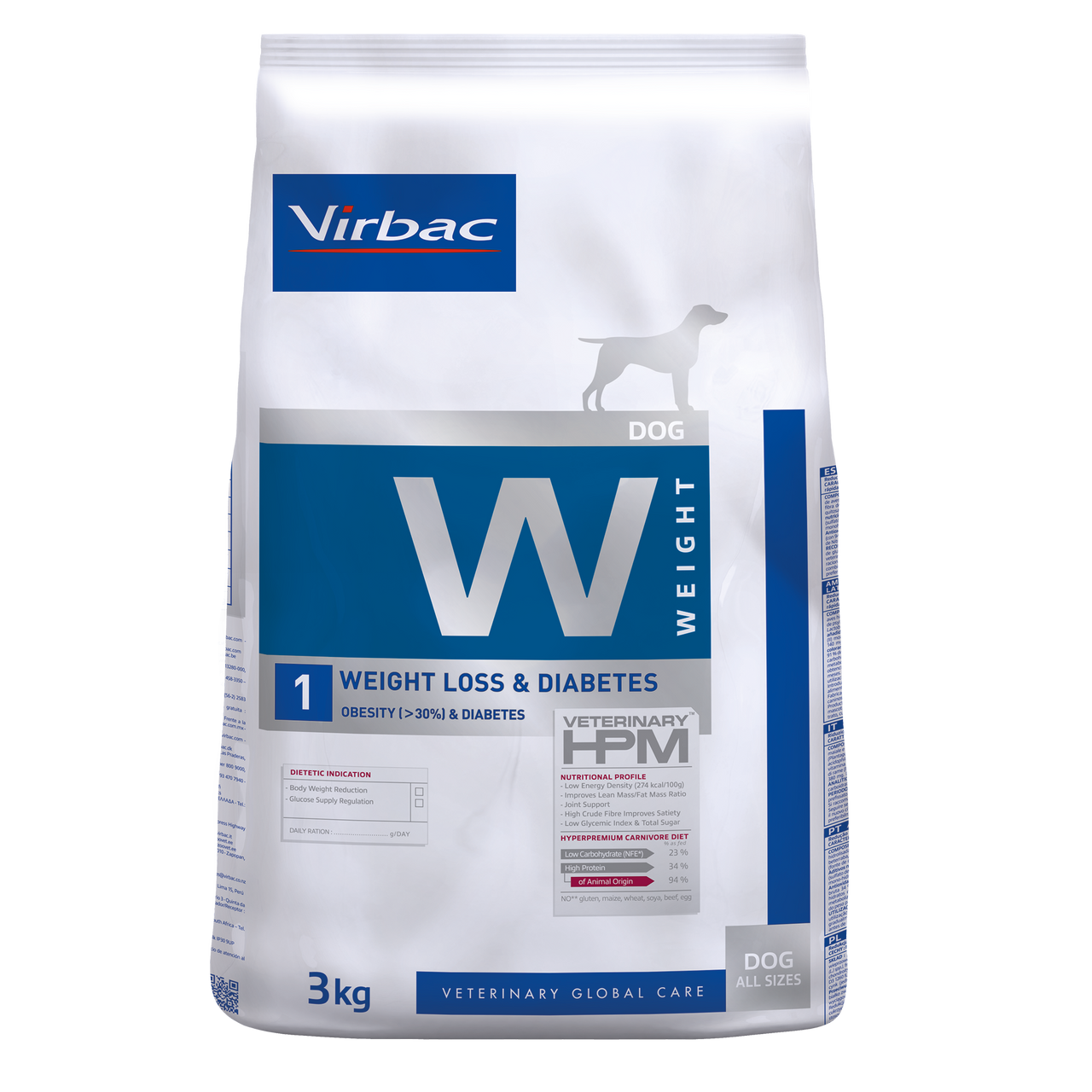 Weight 1 Torrfoder till Hund - 3 kg - Virbac