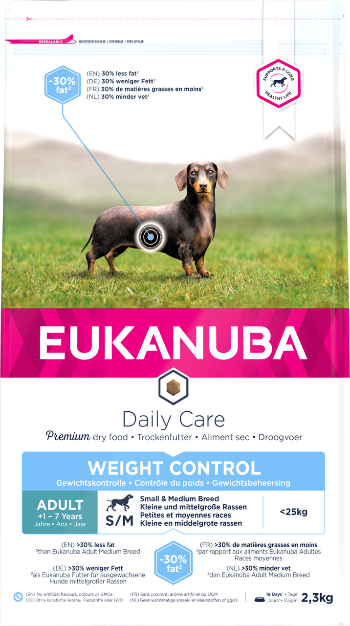 Dog Adult Small/Medium Weight Control - 2,3 kg - Eukanuba