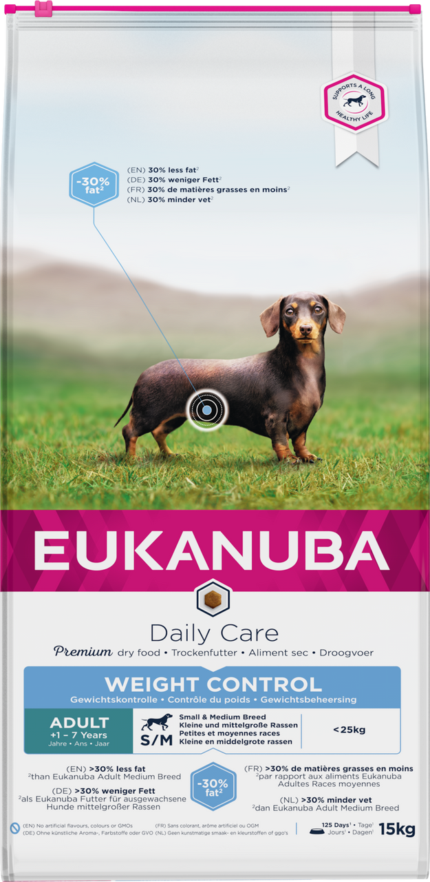 Dog Adult Small/Medium Weight Control - 15 kg - Eukanuba