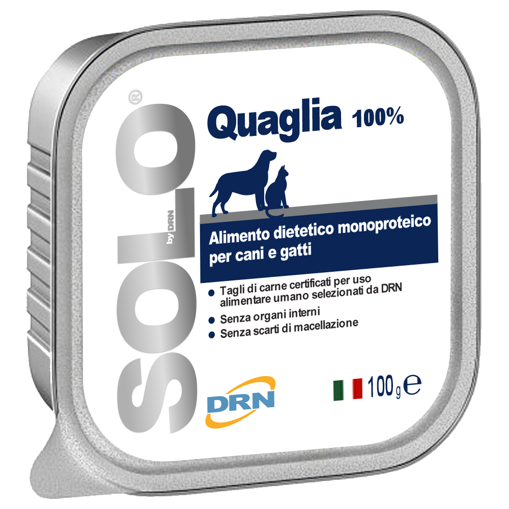 DRN Solo Vaktel Monoprotein Våtfoder för hund & katt - 100 g - Nextmune
