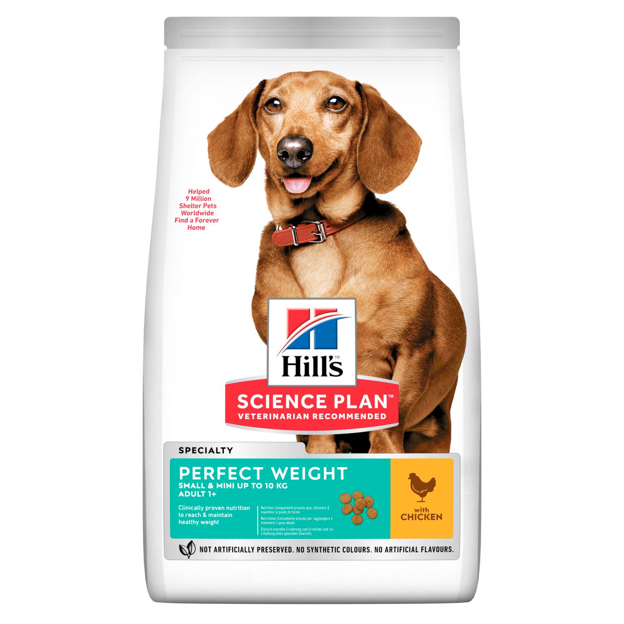 Adult Perfect Weight Small & Mini torrfoder med kyckling Hundfoder - 1,5 kg - Hill’s