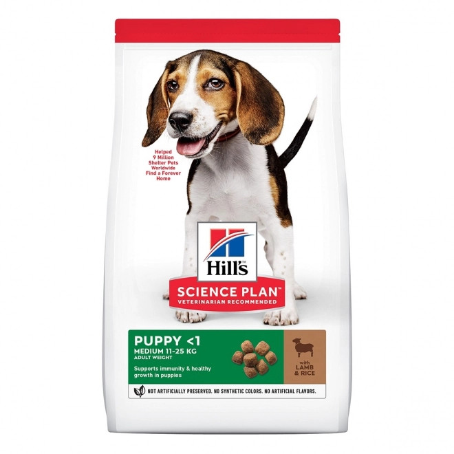 Puppy Medium torrfoder med lamm och ris - 2,5 kg - Hill’s