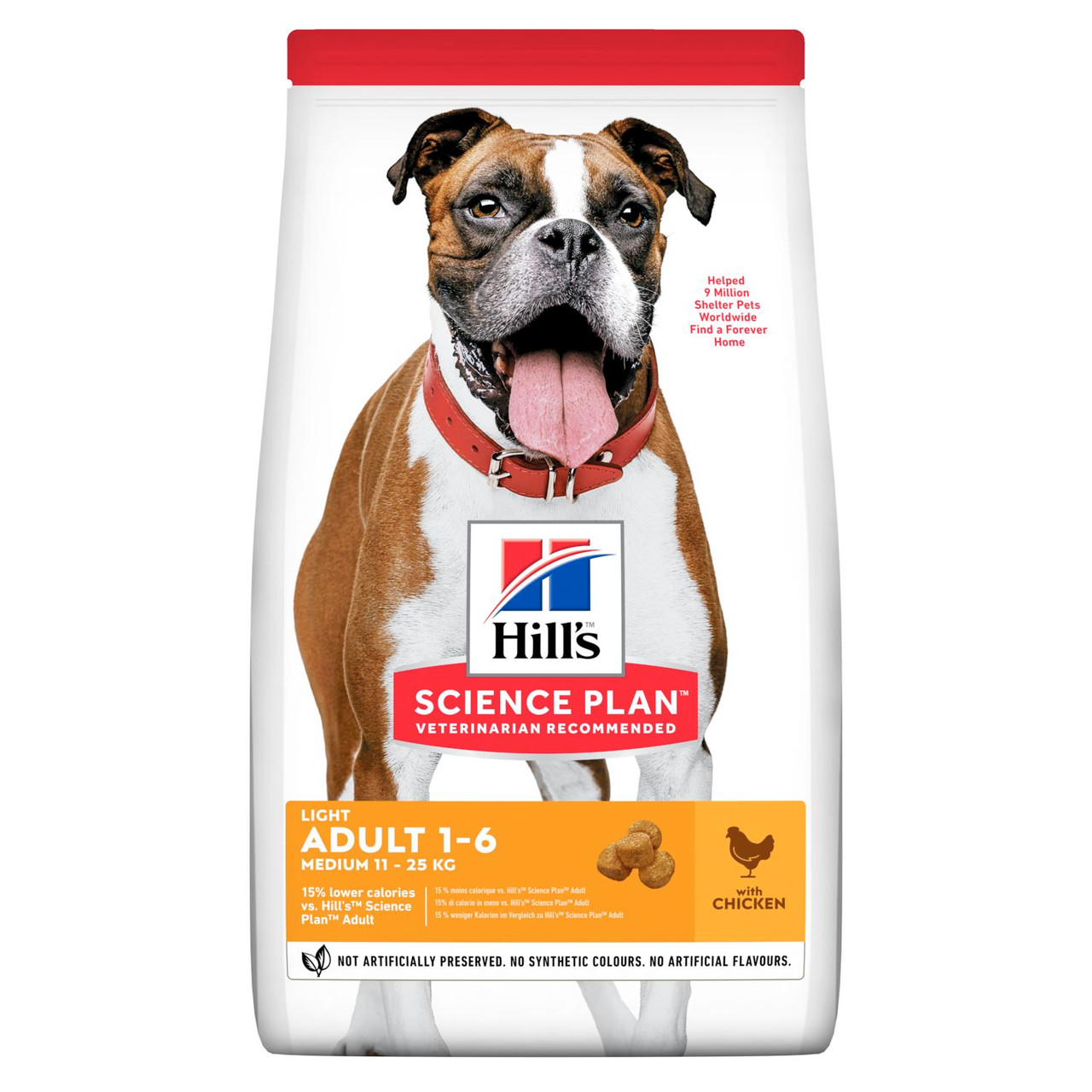 Adult Light Medium torrfoder med kyckling Hundfoder - 14 kg - Hill’s
