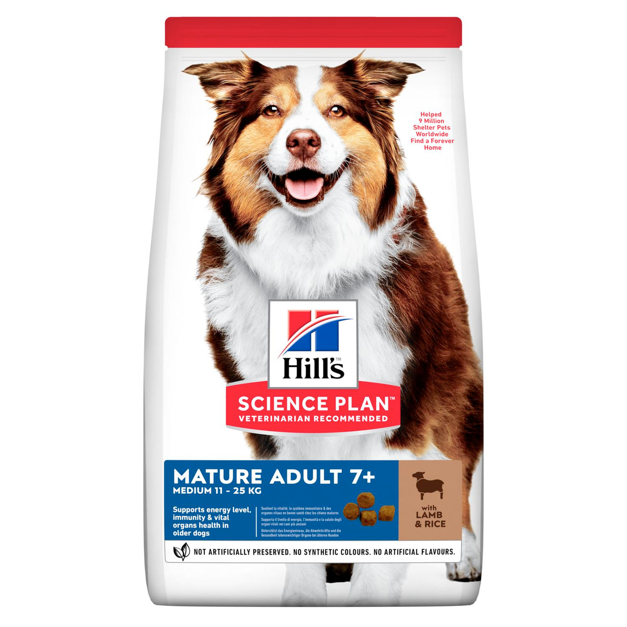 Mature Adult 7+Medium torrfoder med lamm och ris Hundfoder - 2,5 kg - Hill’s