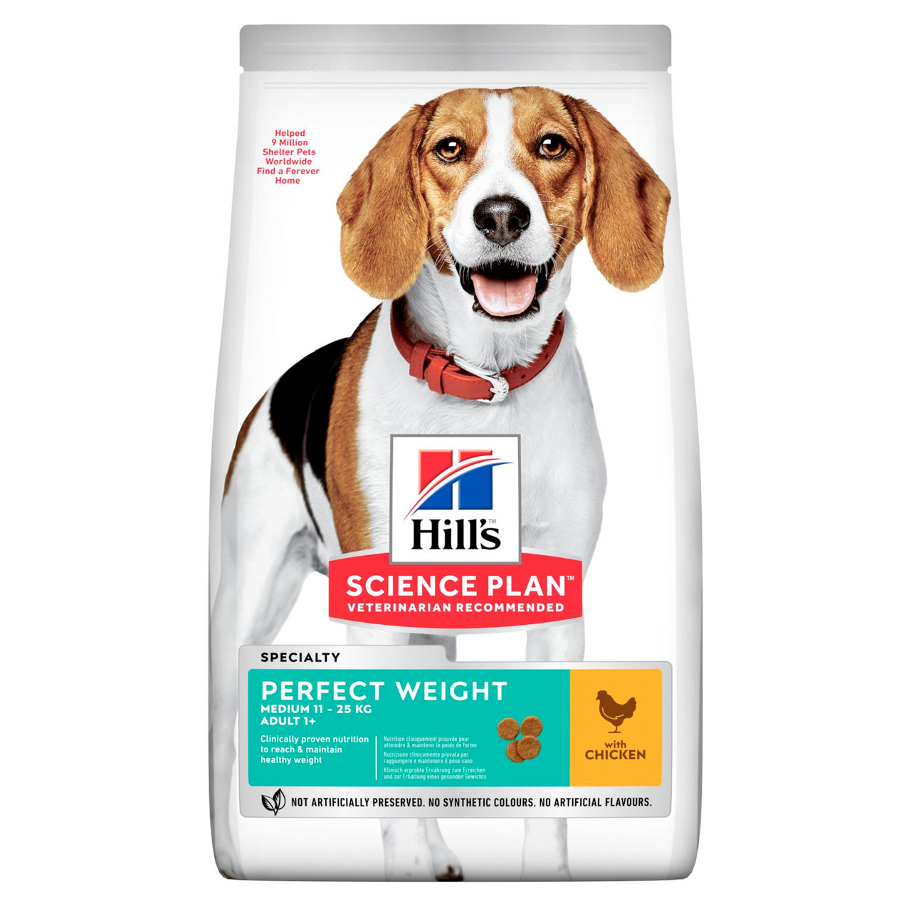 Adult Perfect Weight Medium torrfoder med kyckling Hundfoder - 12 kg - Hill’s