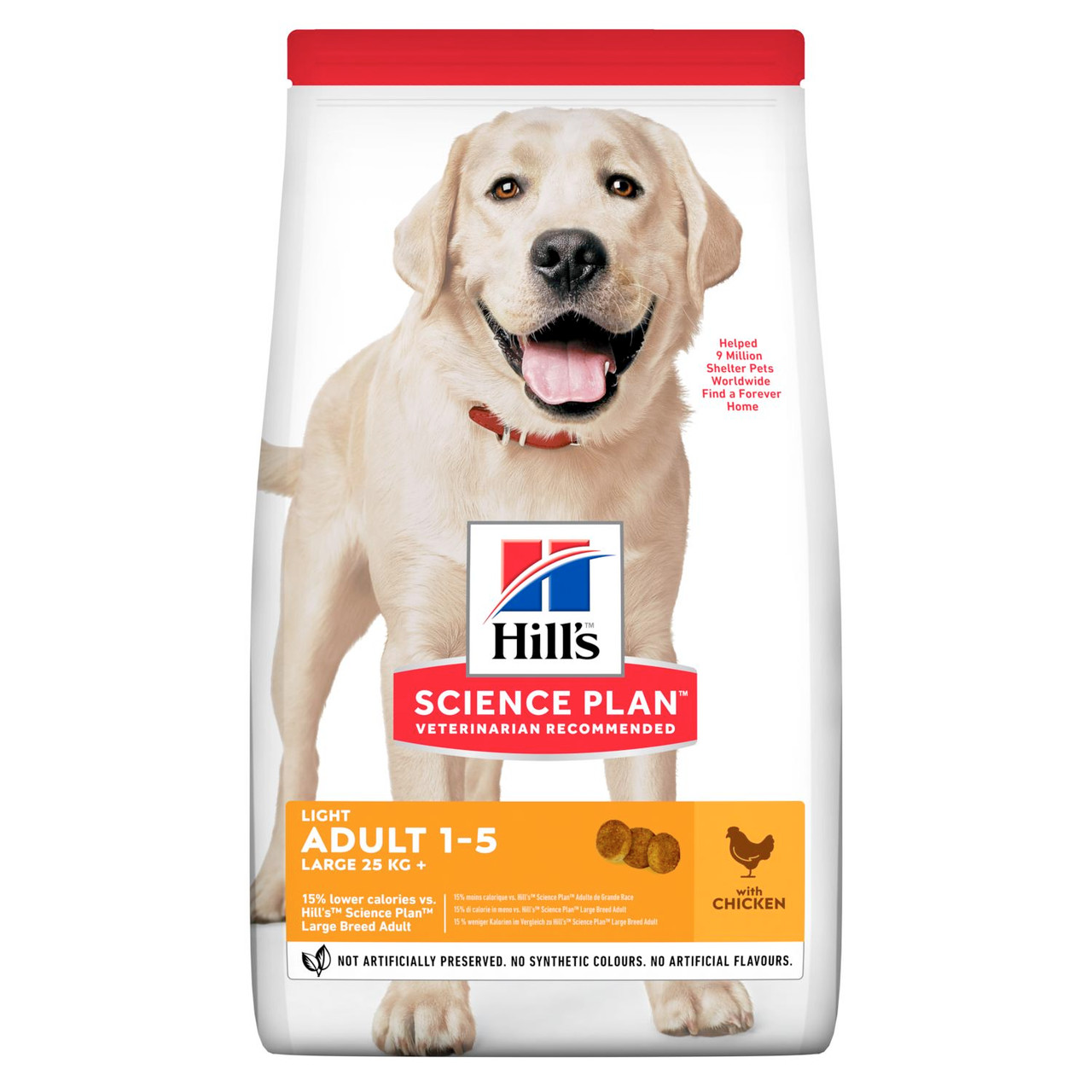 Adult Dog Light Large Breed torrfoder med kyckling Hundfoder - 14 kg - Hill’s