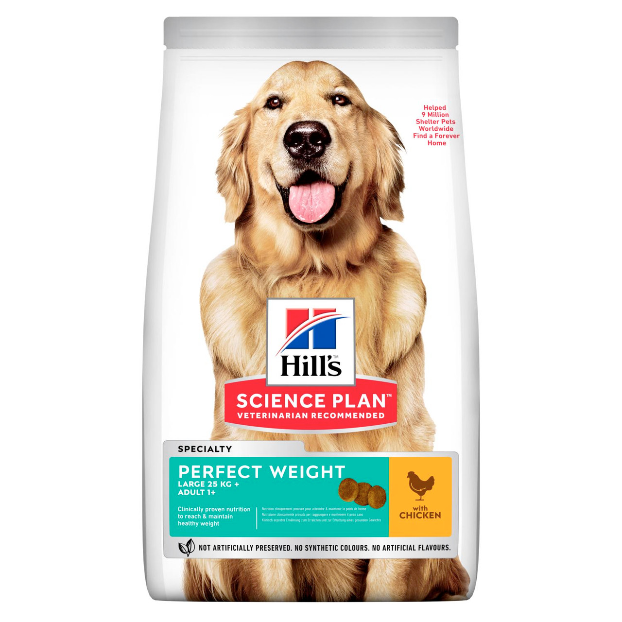 Adult Perfect Weight Large Breed torrfoder med kyckling Hundfoder - 12 kg - Hill’s