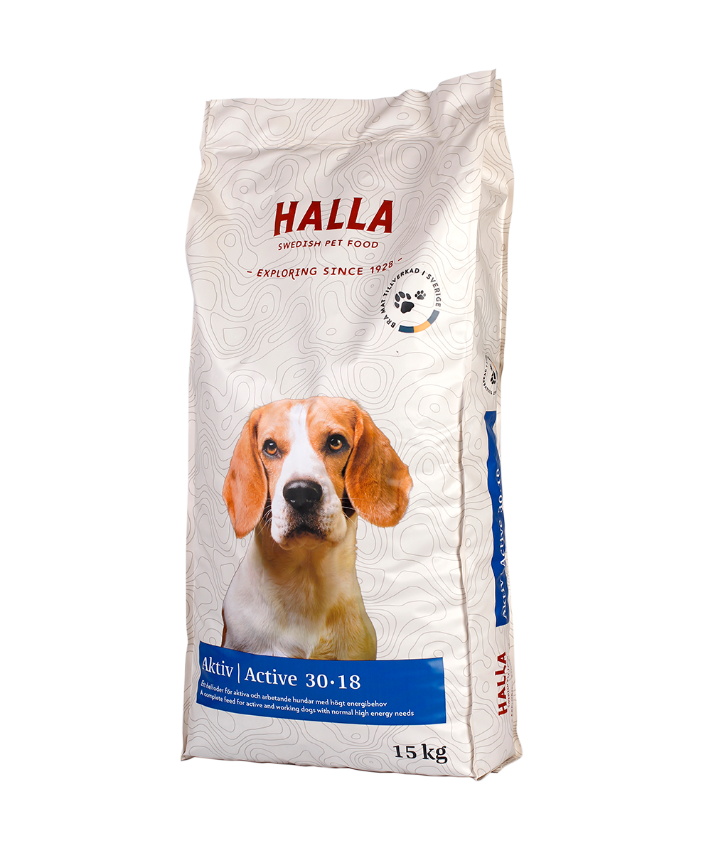Hundfoder Aktiv - 15 kg - Halla Pet Food