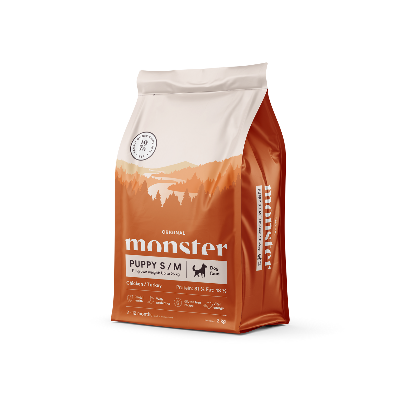 Dog Original Puppy small/medium Chicken & Turkey - 2 kg - Monster