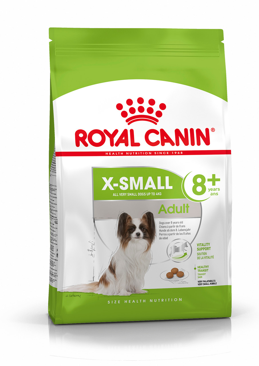 X-Small 8+ Adult Torrfoder för hund - 1,5 kg - Royal Canin