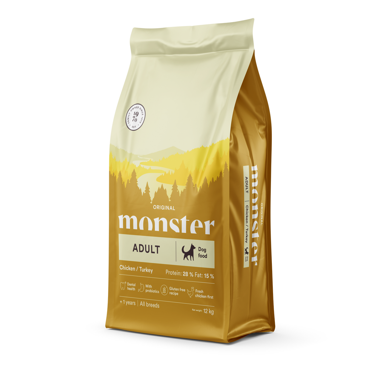 Dog Original Adult All Breed Chicken & Turkey - 12 kg - Monster