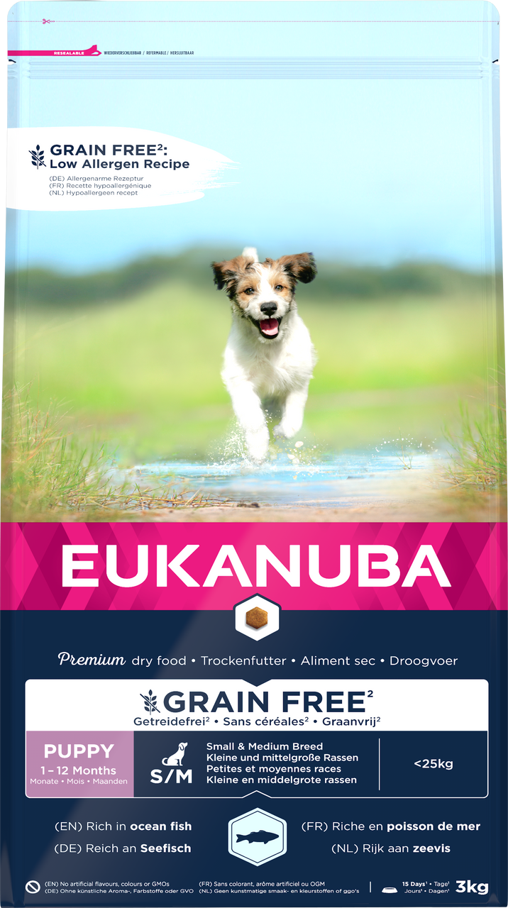 Grain Free Puppy & Junior Small/Medium - 3 kg - Eukanuba