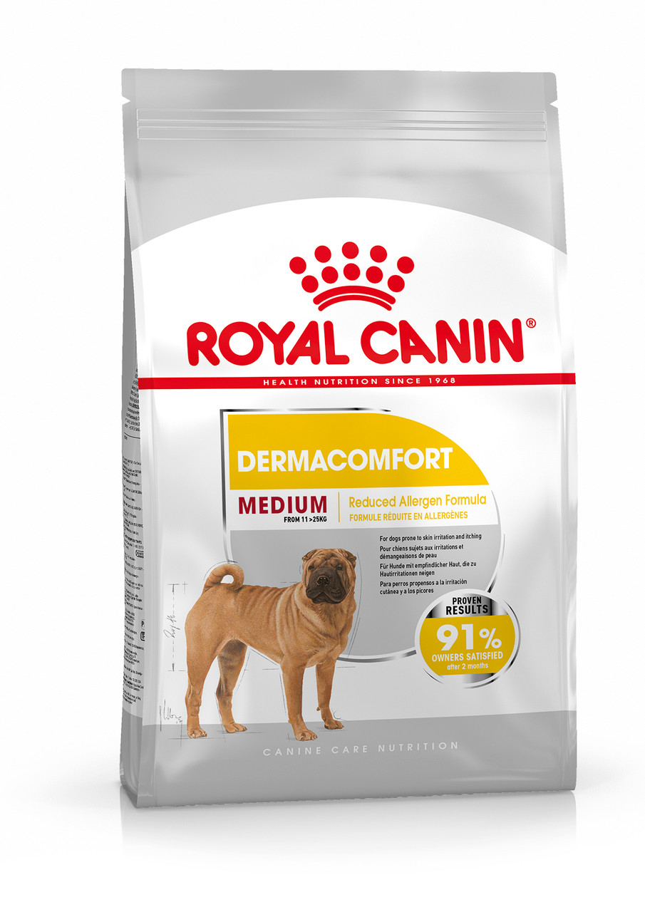 Dermacomfort Adult Medium Torrfoder för hund - 3 kg - Royal Canin