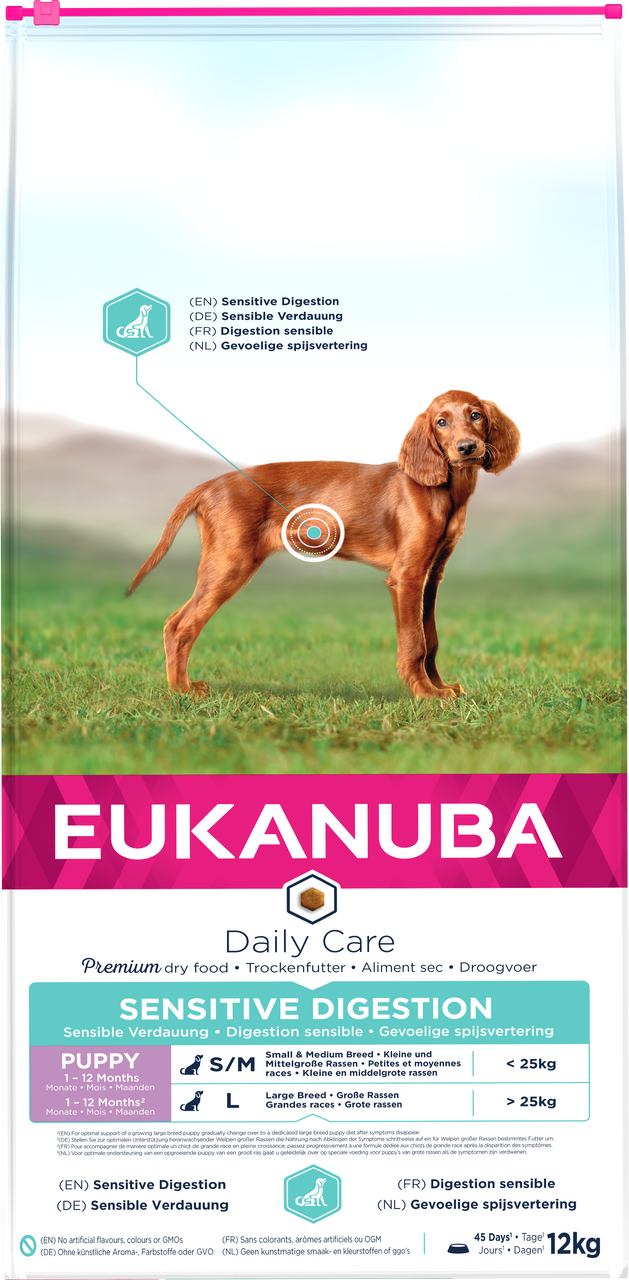 Dog Daily Care Puppy Sensitive Digestion - 12 kg - Eukanuba