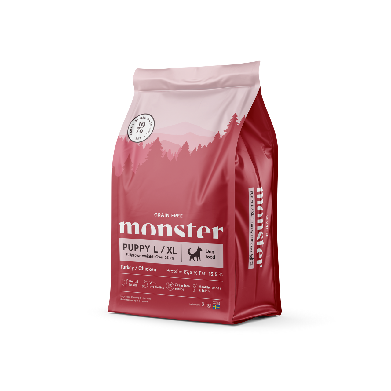 Dog Grain Free Puppy Large/ XL Turkey & Chicken - 2 kg - Monster