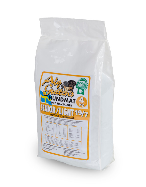 Senior Light 19/7 Hundfoder - 4 kg - AlgGutten