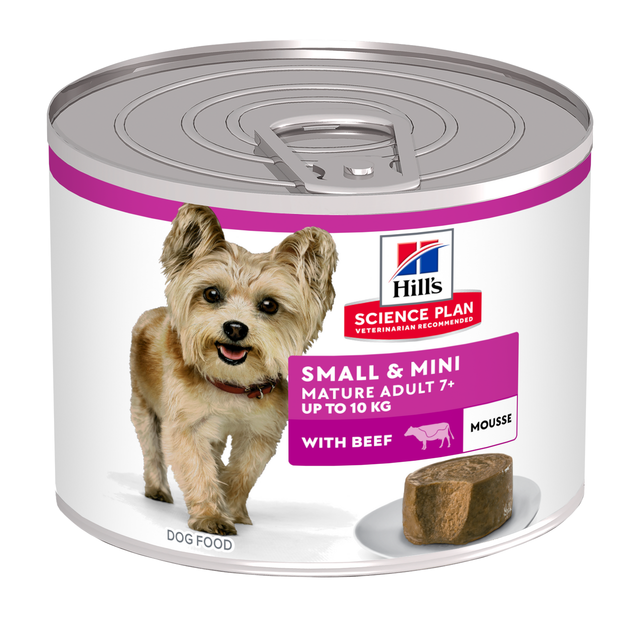 Small & Mini Mature Adult Hundfoder Mousse med Nötkött - 12 x 200 g - Hill’s