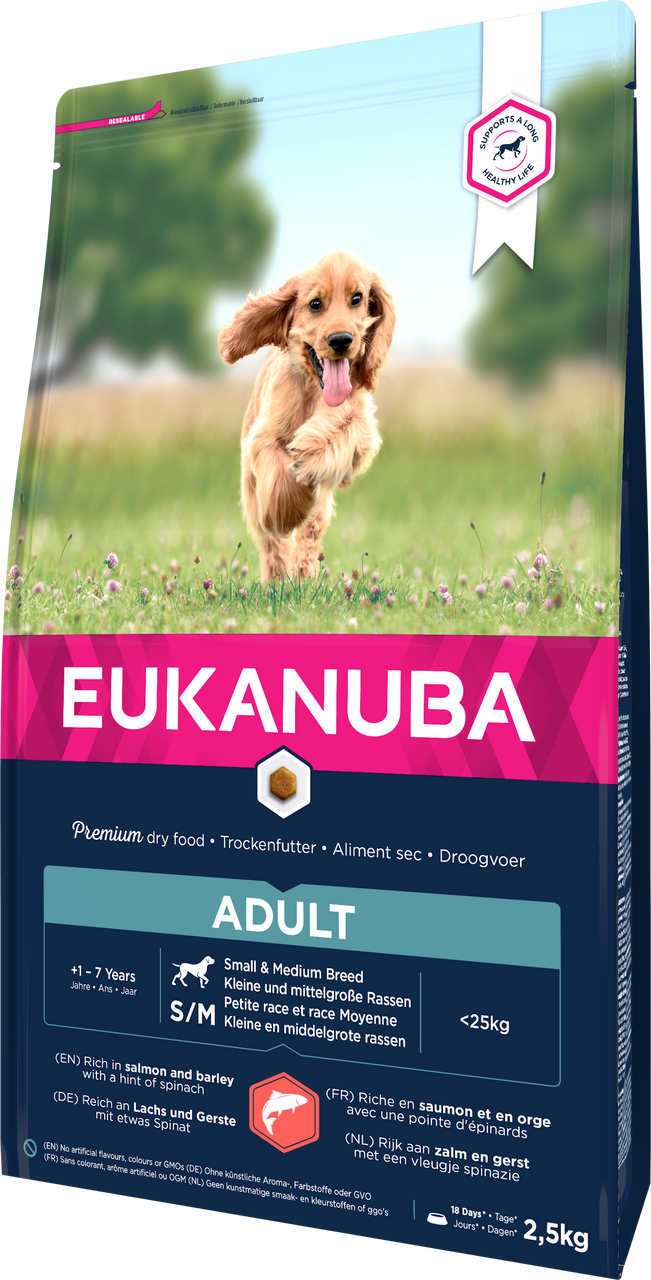 Dog Adult Small/Medium Salmon & Barley - 2,5 kg - Eukanuba
