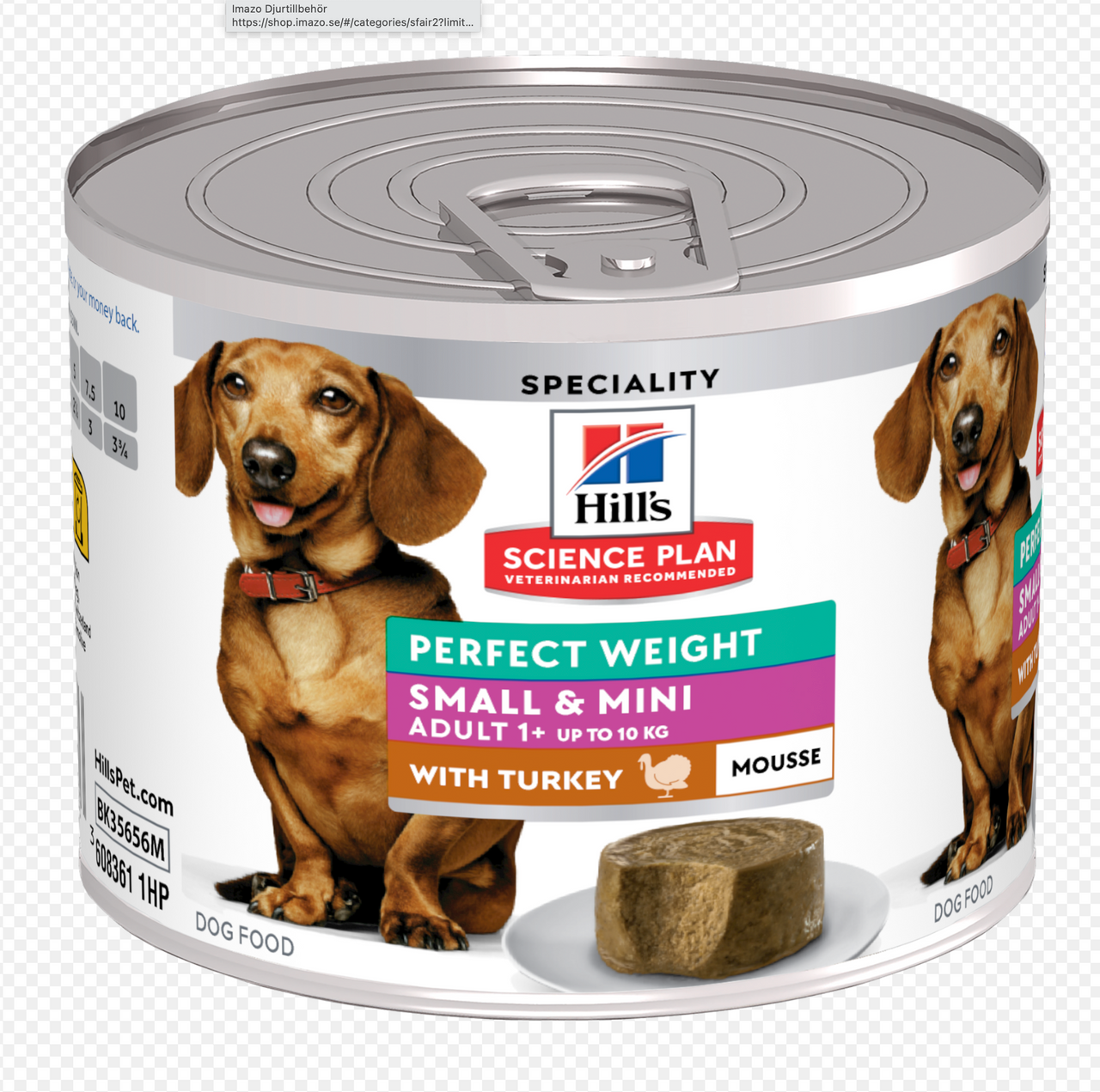 Perfect Weight Hundfoder Small & Mini Adult Mousse med Kalkon - 12 x 200 g - Hill’s