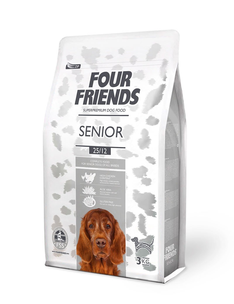Senior Hundfoder - 3 kg - FourFriends