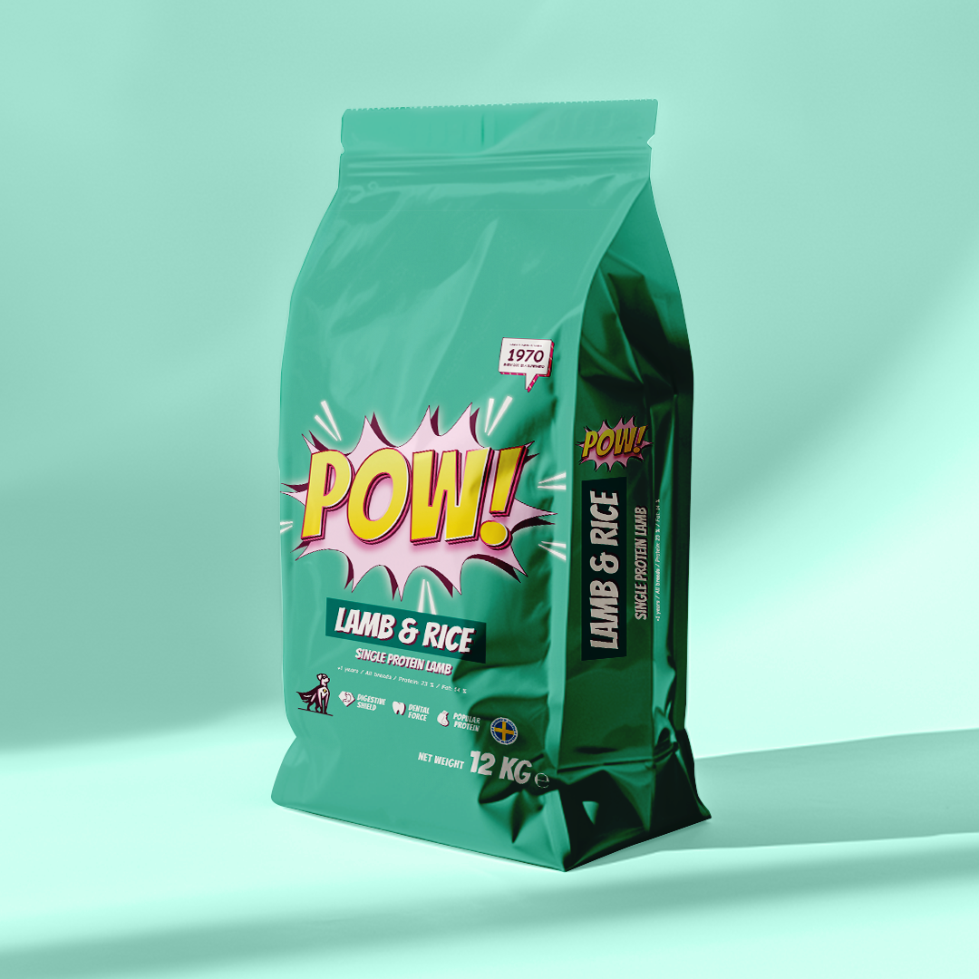 Dog Adult Lamb & Rice Torrfoder för Hund - 12 kg - Pow!