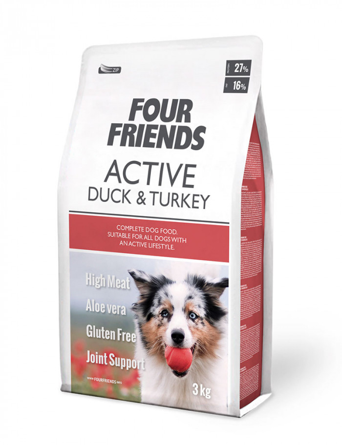 Active Duck & Turkey hundfoder - 3 kg - FourFriends