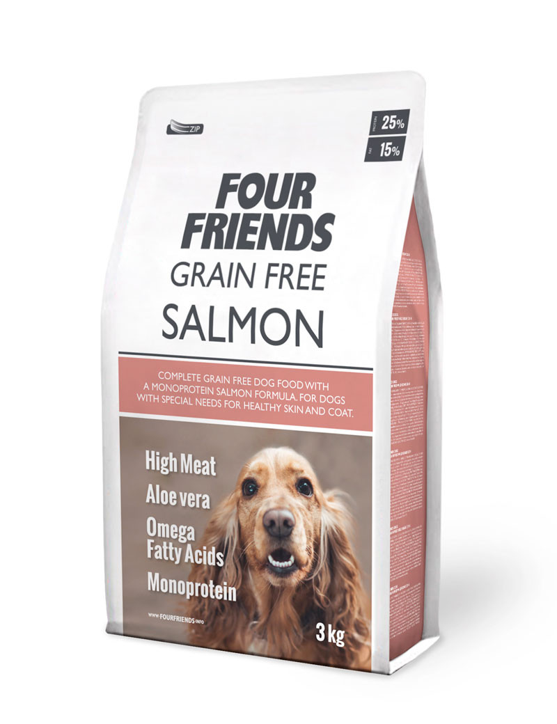 Grain Free Salmon Hundfoder - 3 kg - FourFriends