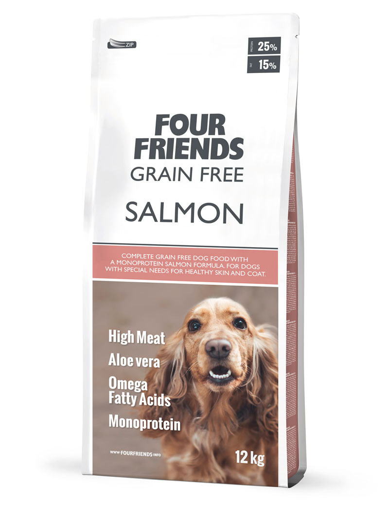 Grain Free Salmon Hundfoder - 12 kg - FourFriends