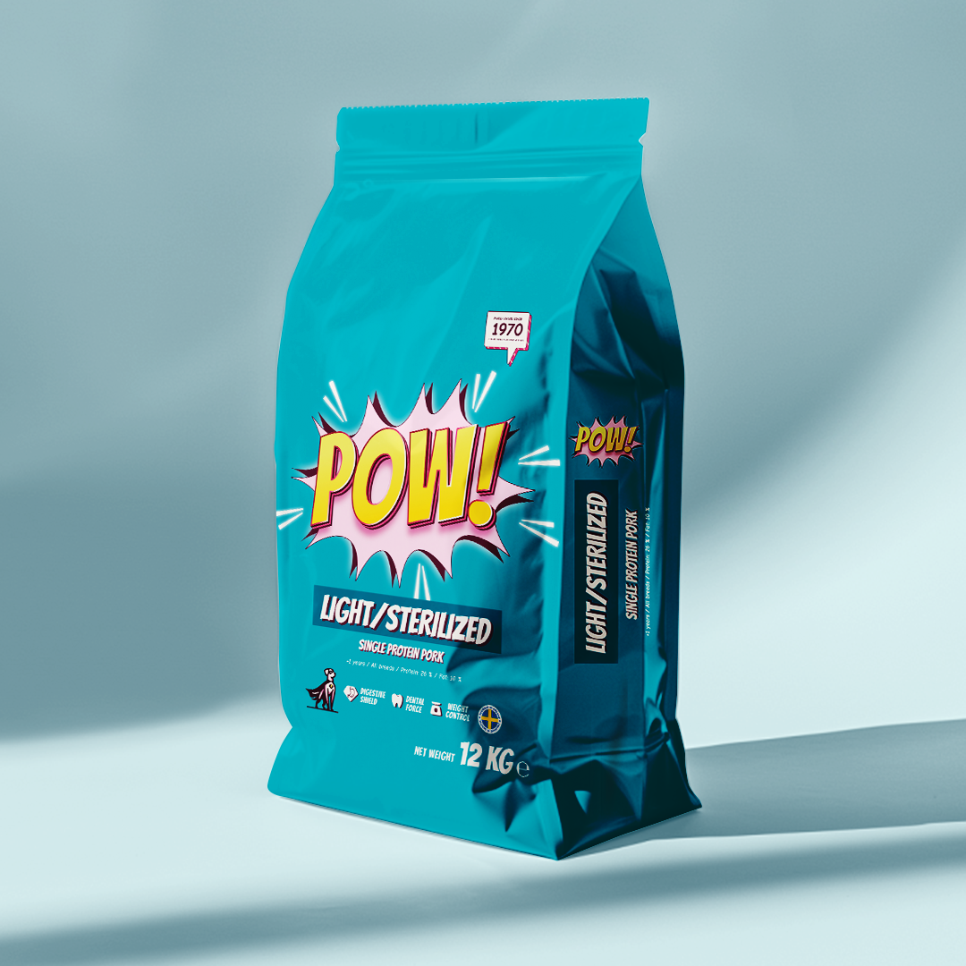 Dog Light/Sterilized Torrfoder för Hund - 12 kg - Pow!