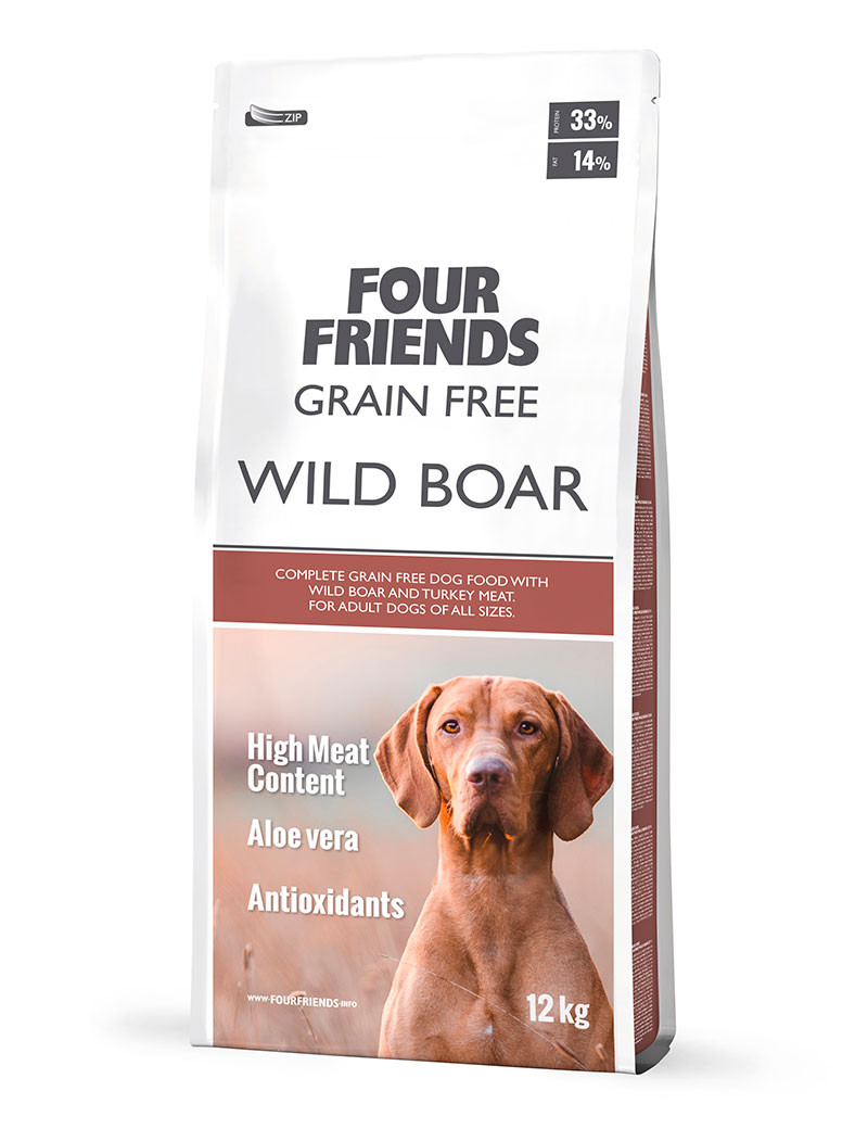 Grain Free Wild Boar Hundfoder - 12 kg - FourFriends