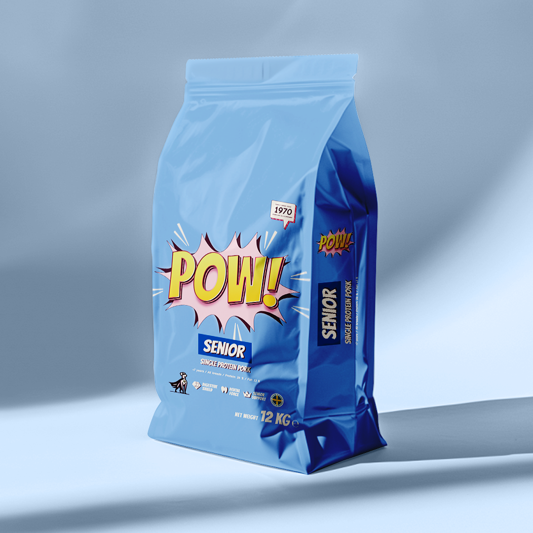 Dog Senior Torrfoder för Äldre Hundar - 2 kg - Pow!