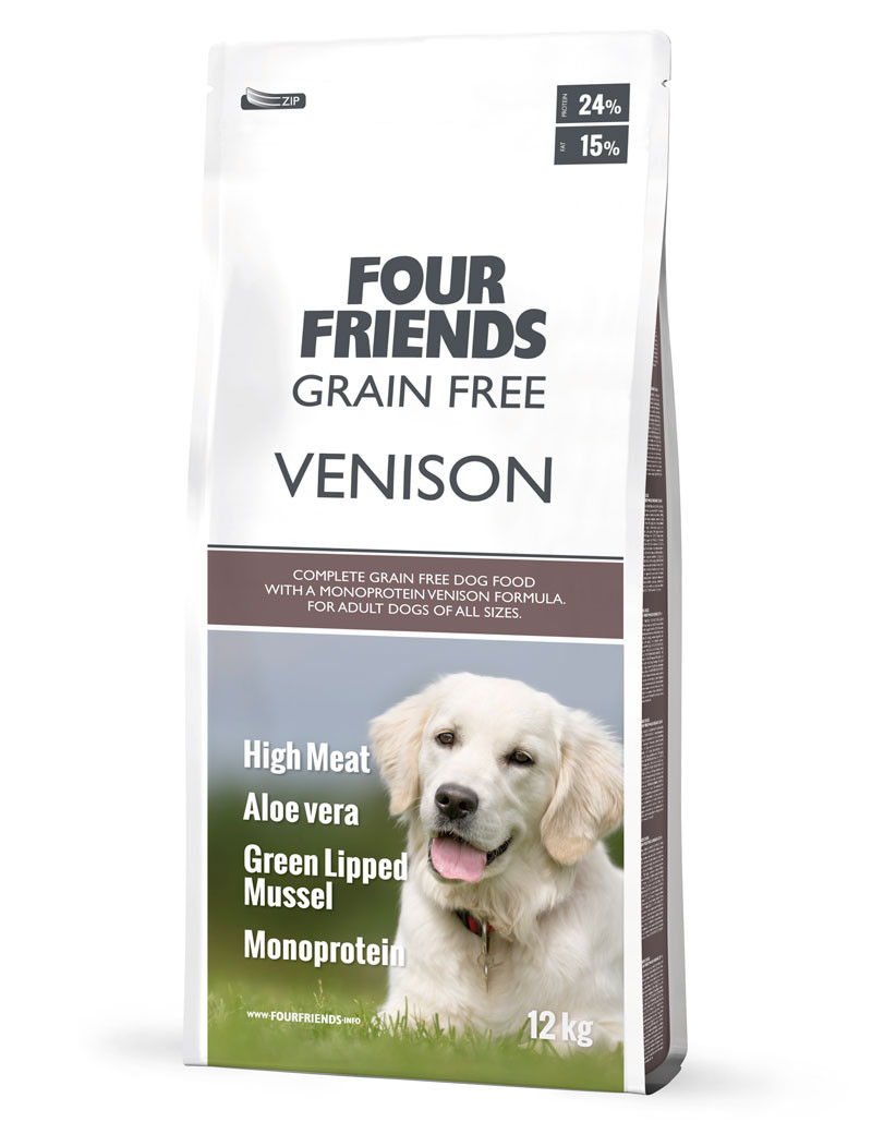 Grain Free Venison Hundfoder - 12 kg - FourFriends