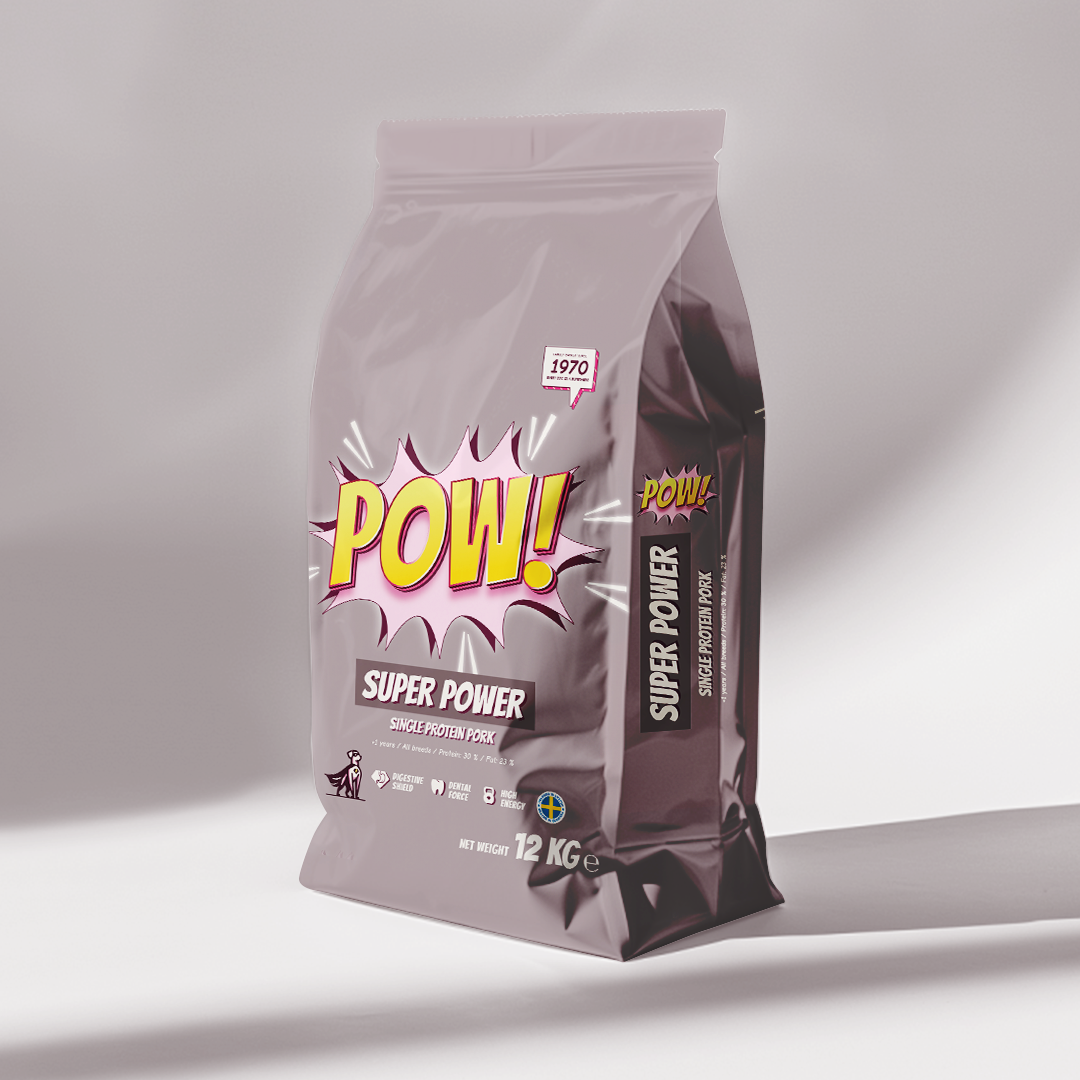 Dog Super Power Torrfoder för Arbetande Hundar - 12 kg - Pow!
