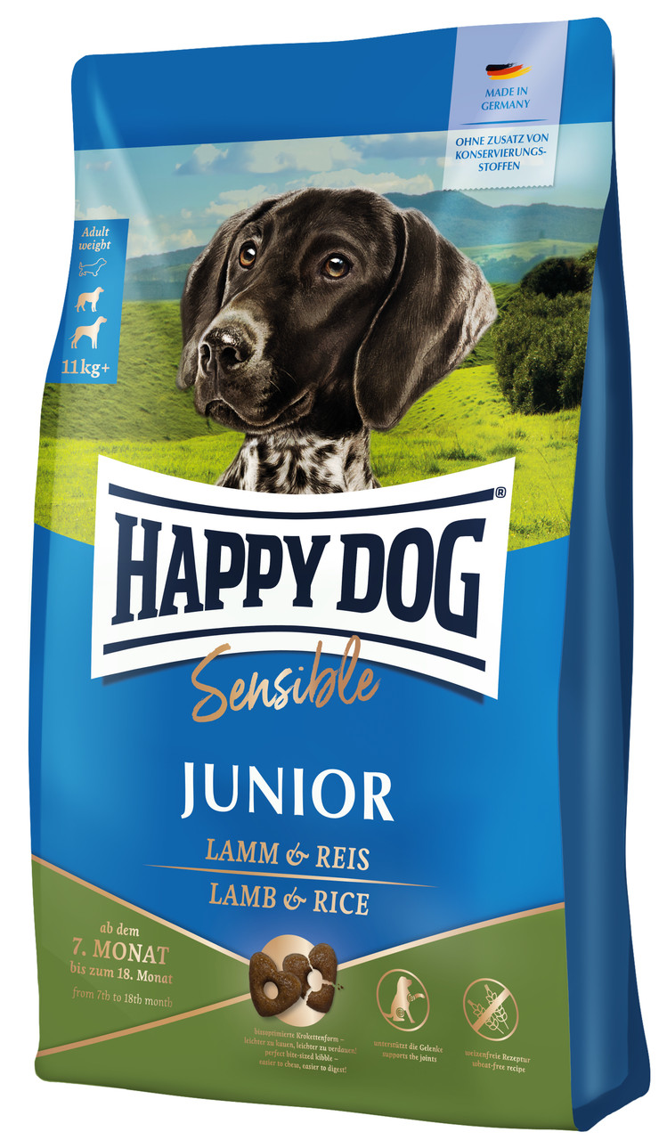 Sensible Junior Hund Lamm & Ris - 4 kg - HappyDog