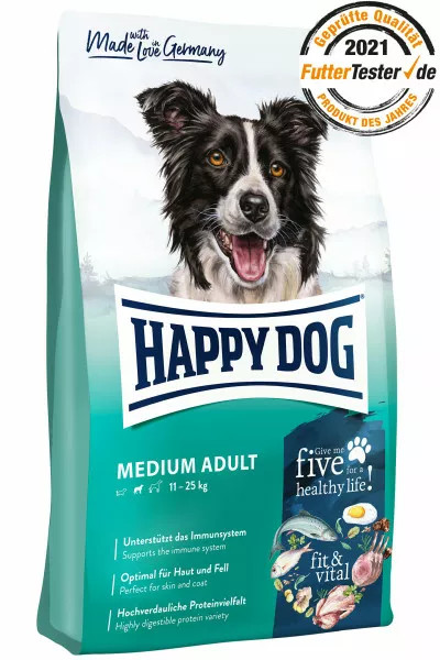 Fit & Vital Medium Adult Hundfoder - 4 kg - HappyDog