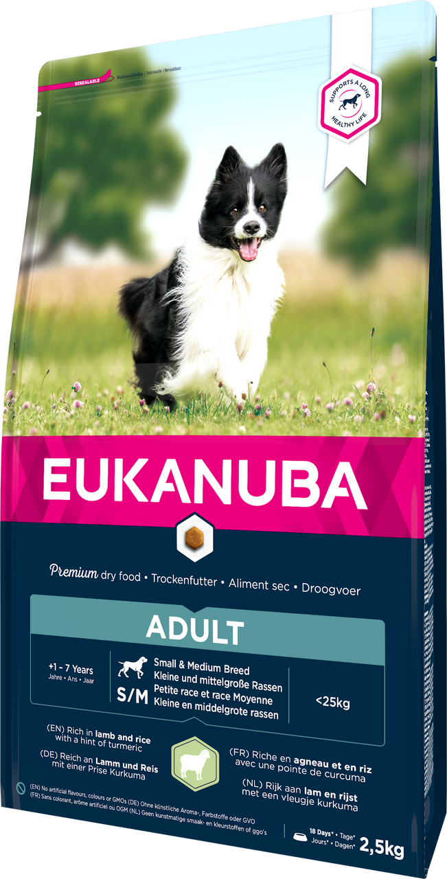 Dog Adult Small/Medium Lamb & Rice - 2,5 kg - Eukanuba