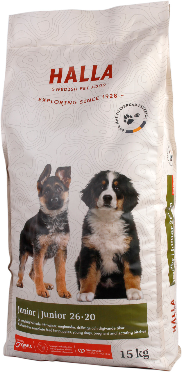 Hundfoder Junior - 15 kg - Halla Pet Food