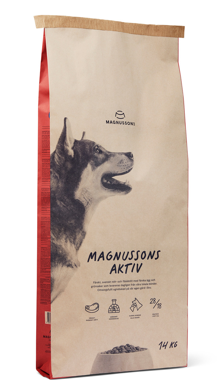Aktiv, Hundfoder - 14 kg - Magnussons
