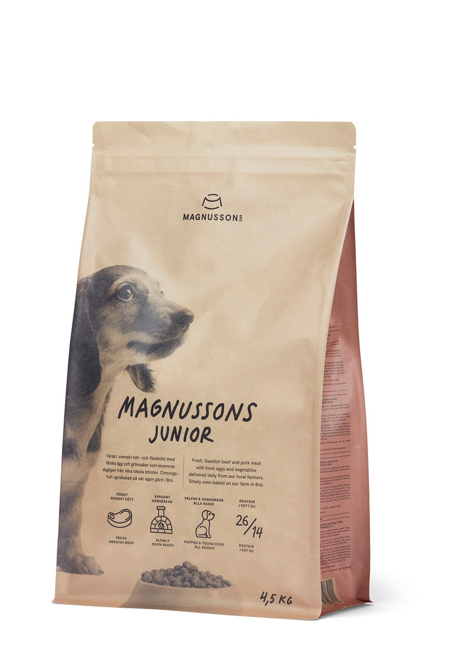 Junior, Hundfoder - 4,5 kg - Magnussons